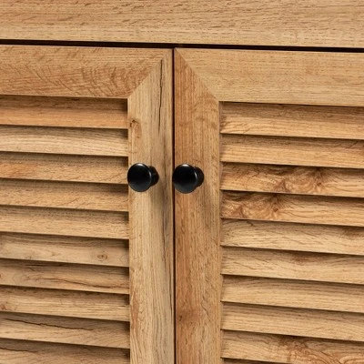 Coolidge Wood 1 Drawer Storage Cabinet Oak Brown - Baxton Studio 6 Coolidge Wood 1 Drawer Storage Cabinet Oak Brown - Baxton Studio - Image 4