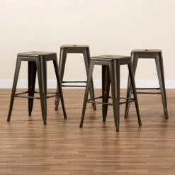 4pc Horton Gunmetal Metal Stackable Counter Stool Set Gray - Baxton Studio 14 4pc Horton Gunmetal Metal Stackable Counter Stool Set Gray - Baxton Studio -Home Furniture Shop-Baxton Studio GUEST d3a241d2 b94d 46fd a8e8 4456ccc4fb53