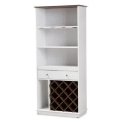 Serafino And Oak Finished Wood Wine Cabinet - Baxton Studio 21 Serafino And Oak Finished Wood Wine Cabinet - Baxton Studio -Home Furniture Shop-Baxton Studio GUEST d463972d fa63 4838 ab0e 3881e7c08acb