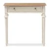 Marquetterie French Provincial Style Weathered Oak Wash And Distressed Wood Finish Two - Tone Console Table - White - Baxton Studio -Home Furniture Shop-Baxton Studio GUEST d4facd10 210a 437b 992c 957e51a5a6f8