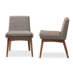 Set Of 2 Nexus Mid - Century Modern Wood Finishing And Fabric Upholstered Dining Side Chair Gravel/Walnut Brown - Baxton Studio 8 Set Of 2 Nexus Mid - Century Modern Wood Finishing And Fabric Upholstered Dining Side Chair Gravel/Walnut Brown - Baxton Studio -Home Furniture Shop-Baxton Studio GUEST d59a59c6 08cd 411f be1f 3590aede5d93