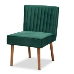 Alvis Velvet Upholstered And Wood Dining Chair - Baxton Studio -Home Furniture Shop-Baxton Studio GUEST d5b1fc91 eabb 49c4 a963 6e222d16cbc7