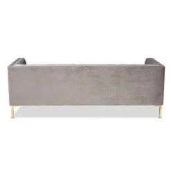 Zanetta Velvet Finished Sofa Gray - Baxton Studio -Home Furniture Shop-Baxton Studio GUEST d5e7c130 6c0d 4dad 8fa6 26db7a66c3d2