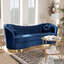 Nevena Velvet Sofa Blue - Baxton Studio 12 Nevena Velvet Sofa Blue - Baxton Studio -Home Furniture Shop-Baxton Studio GUEST d61e2cbb 67ea 4cdd 8d27 52b4376fec3d