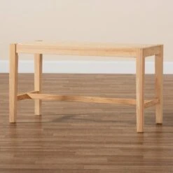 Danyl Wood Rattan Accent Bench Oak Brown - Baxton Studio -Home Furniture Shop-Baxton Studio GUEST d79aceb7 0f4c 4e81 a75c 63c333614ab8