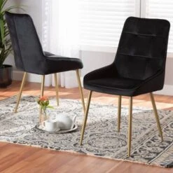2pc Gavino Metal Dining Chair Set - Baxton Studio -Home Furniture Shop-Baxton Studio GUEST d82bdf73 d493 4b62 98e9 b44ece6d75c3