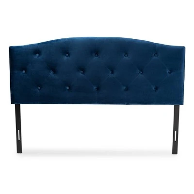 Leone Velvet Fabric Upholstered Headboard - Baxton Studio 3 Leone Velvet Fabric Upholstered Headboard - Baxton Studio