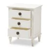 Venezia French - Inspired Rustic Washed Wood 3 - Drawer Nightstand - White - Baxton Studio 2 Venezia French - Inspired Rustic Washed Wood 3 - Drawer Nightstand - White - Baxton Studio -Home Furniture Shop-Baxton Studio GUEST d917ea2f cb61 475f b8dc 3eb455b69cef