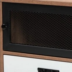 Hubbard Two-Tone Wood And Metal 1 Drawer Nightstand Natural Brown/Black/White - Baxton Studio 14 Hubbard Two-Tone Wood And Metal 1 Drawer Nightstand Natural Brown/Black/White - Baxton Studio -Home Furniture Shop-Baxton Studio GUEST d948038e 6c73 426d 9857 8f4ea124a7da