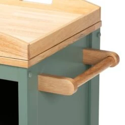 Dorthy Two-Tone Wood Kitchen Cart Green/Natural - Baxton Studio -Home Furniture Shop-Baxton Studio GUEST d994fa0a 2a0f 4066 ab3a 665a4f8c3737