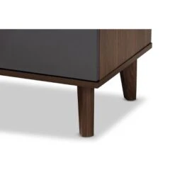 Moina Two-Tone Wood TV Stand For TVs Up To 70" Walnut/Gray - Baxton Studio -Home Furniture Shop-Baxton Studio GUEST da0e57e6 bce0 477a a174 14a3b61b7926