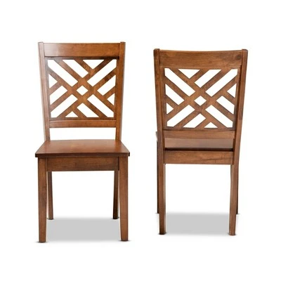 Caron Wood Dining Chair Set - Baxton Studio 3 Caron Wood Dining Chair Set - Baxton Studio