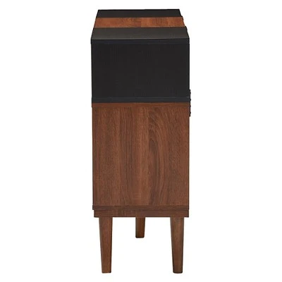 Anderson Mid-century Retro Modern Wood Sideboard Storage Cabinet - Oak/Espresso - Baxton Studio 5 Anderson Mid-century Retro Modern Wood Sideboard Storage Cabinet - Oak/Espresso - Baxton Studio - Image 3