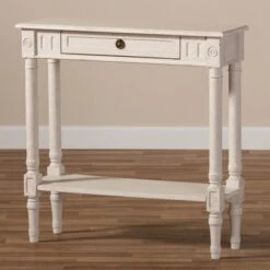 Ariella Whitewashed 1 Drawer End Table White - Baxton Studio 19 Ariella Whitewashed 1 Drawer End Table White - Baxton Studio -Home Furniture Shop-Baxton Studio GUEST dc010881 c2f0 493e 9ec0 394d13b2b528