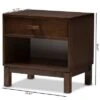 Deirdre Modern And Contemporary Wood 1 Drawer Nightstand - Baxton Studio 1 Deirdre Modern And Contemporary Wood 1 Drawer Nightstand - Baxton Studio -Home Furniture Shop-Baxton Studio GUEST dc07ce71 129a 47a5 9f6b adf3cd7681d8