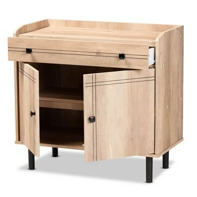 Patterson Wood 2 Door Kitchen Storage Cabinet Oak Brown - Baxton Studio 3 Patterson Wood 2 Door Kitchen Storage Cabinet Oak Brown - Baxton Studio