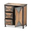 Laurel Wood 3 Drawer Cabinet Gray/Brown - Baxton Studio -Home Furniture Shop-Baxton Studio GUEST de85fc18 d685 4bda acf6 51c69317cfb2