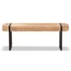 Henson Wood And Black Finished Metal Bench Brown - Baxton Studio -Home Furniture Shop-Baxton Studio GUEST e0f1bae9 a7da 47a7 907e 0b57c8cb1571