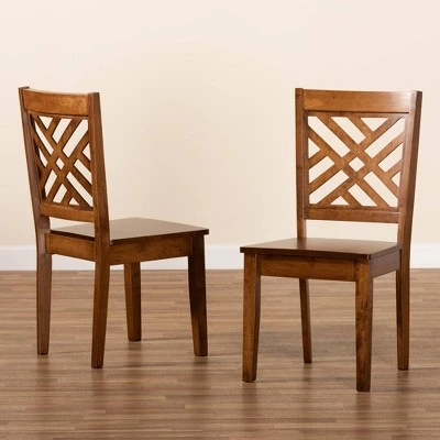 Caron Wood Dining Chair Set - Baxton Studio 7 Caron Wood Dining Chair Set - Baxton Studio - Image 5