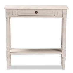Ariella Whitewashed 1 Drawer End Table White - Baxton Studio 22 Ariella Whitewashed 1 Drawer End Table White - Baxton Studio -Home Furniture Shop-Baxton Studio GUEST e15f3735 7fcf 4fc5 9c6e 60df296de500