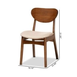 2pc Katya Fabric Upholstered And Wood Dining Chair Set - Baxton Studio -Home Furniture Shop-Baxton Studio GUEST e188980b ea48 4fc1 9d59 5a293c4c95b2