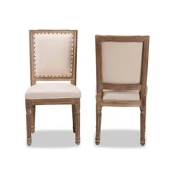 Set Of 2 Louane Fabric Upholstered And Wood Dining Chairs - Baxton Studio -Home Furniture Shop-Baxton Studio GUEST e250bedd 62ad 4e32 aadc 78c696ba33a7