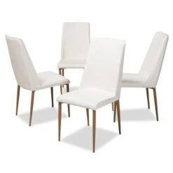 Set Of 4 Chandelle Modern And Contemporary Faux Leather Upholstered Dining Chairs - Baxton Studio -Home Furniture Shop-Baxton Studio GUEST e28bc5dc f36d 4da3 abca 08aac8e8c13d