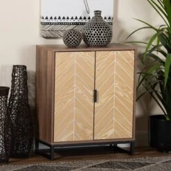 Josephine Two-Tone Wood And Metal 2 Door Storage Cabinet Walnut Brown/White/Black - Baxton Studio 13 Josephine Two-Tone Wood And Metal 2 Door Storage Cabinet Walnut Brown/White/Black - Baxton Studio -Home Furniture Shop-Baxton Studio GUEST e342c653 346f 4c15 9728 6e535d0ce68a