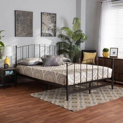 Queen Lana Metal Platform Bed Black - Baxton Studio 6 Queen Lana Metal Platform Bed Black - Baxton Studio - Image 4
