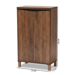 Talon Two-Tone Wood 2 Door Shoe Storage Cabinet Walnut Brown/Dark Gray - Baxton Studio 23 Talon Two-Tone Wood 2 Door Shoe Storage Cabinet Walnut Brown/Dark Gray - Baxton Studio -Home Furniture Shop-Baxton Studio GUEST e3867a73 fe98 48fb 83d2 acf26ef37483