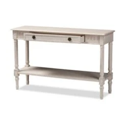 Ariella Whitewashed 1 Drawer Console Table White - Baxton Studio 21 Ariella Whitewashed 1 Drawer Console Table White - Baxton Studio -Home Furniture Shop-Baxton Studio GUEST e40e3eca 94a7 4685 b0f5 3132a238042a