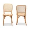 2pc Neah Woven Rattan And Wood Cane Dining Chair Set Brown - Baxton Studio -Home Furniture Shop-Baxton Studio GUEST e4a682e8 3d43 4c4d b0a3 959d10ed15ff