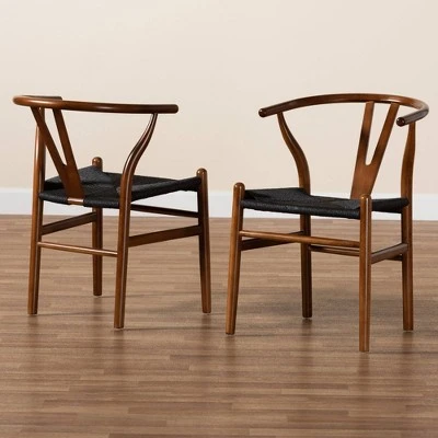 2pc Paxton Wood Dining Chair Set - Baxton Studio 9 2pc Paxton Wood Dining Chair Set - Baxton Studio - Image 7