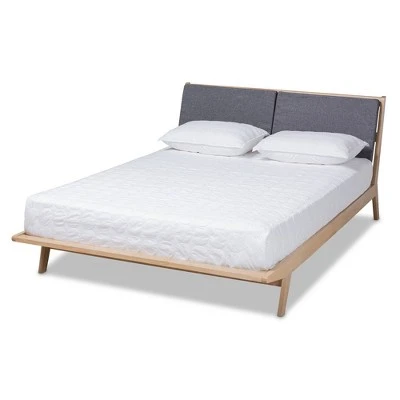 Emile Fabric Upholstered Platform Bed - Baxton Studio 10 Emile Fabric Upholstered Platform Bed - Baxton Studio - Image 8