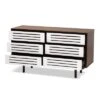 6 Drawer Wood Dresser And Meike Two-Tone Walnut/White - Baxton Studio -Home Furniture Shop-Baxton Studio GUEST e517333c 734a 4273 8c30 834b48e36aa9