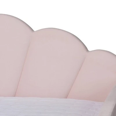 Queen Timila Velvet Fabric Upholstered Daybed With Trundle Light Pink - Baxton Studio 9 Queen Timila Velvet Fabric Upholstered Daybed With Trundle Light Pink - Baxton Studio - Image 7