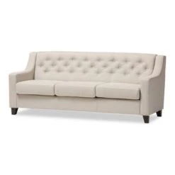 Arcadia Modern And Contemporary Fabric Upholstered Button Tufted Living Room 3 Seater Sofa - Baxton Studio -Home Furniture Shop-Baxton Studio GUEST e5bef440 8e97 4cfe b15c 0fdfc4e1824f