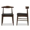 Set Of 2 Winton Mid Century Modern Walnut Wood Dining Chairs Black, Brown - Baxton Studio 1 Set Of 2 Winton Mid Century Modern Walnut Wood Dining Chairs Black, Brown - Baxton Studio -Home Furniture Shop-Baxton Studio GUEST e670e8f4 4ed0 4986 8b12 ec02281a078f