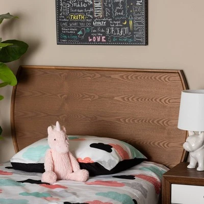 Laurien Wood Headboard Walnut - Baxton Studio 4 Laurien Wood Headboard Walnut - Baxton Studio - Image 2