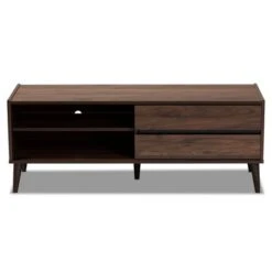 TV Stand For TVs Up To 50" Suli Wood Brown - Baxton Studio -Home Furniture Shop-Baxton Studio GUEST e73fc217 28b7 42eb a706 4b9b8006fd53