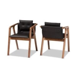 2pc Marcena Imitation Leather Upholstered And Wood Dining Chair Set - Baxton Studio 21 2pc Marcena Imitation Leather Upholstered And Wood Dining Chair Set - Baxton Studio -Home Furniture Shop-Baxton Studio GUEST e812dcfd ecd0 408a 8727 75259322792f