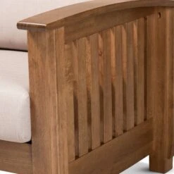 Charlotte Fabric Upholstered Wood 2 Seater Loveseat Taupe/Brown - Baxton Studio -Home Furniture Shop-Baxton Studio GUEST e8e31020 98c0 4b0e 9002 5bfdb0e4ab04