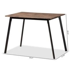 Calder Wood And Metal Dining Table Walnut Brown/Black - Baxton Studio -Home Furniture Shop-Baxton Studio GUEST e9a2a035 f5f8 42b3 a7db f09a01e4b48e