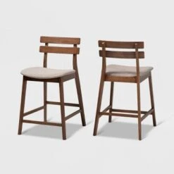 Set Of 2 Larine Wood Counter Height Barstools - Baxton Studio 19 Set Of 2 Larine Wood Counter Height Barstools - Baxton Studio -Home Furniture Shop-Baxton Studio GUEST e9dc21cc 9e9d 4f0c b701 365fb76c7b97