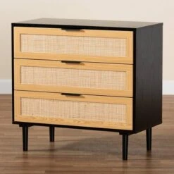 Maureen Wood And Rattan 3 Drawer Dresser Espresso/Natural Brown - Baxton Studio 18 Maureen Wood And Rattan 3 Drawer Dresser Espresso/Natural Brown - Baxton Studio -Home Furniture Shop-Baxton Studio GUEST ea028d60 9045 4376 8fde 39c28ae69722