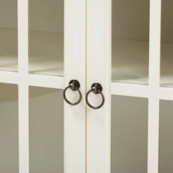 Kendall Wood And Glass Kitchen Cabinet White - Baxton Studio 12 Kendall Wood And Glass Kitchen Cabinet White - Baxton Studio -Home Furniture Shop-Baxton Studio GUEST eab1114d bfd5 45b2 b097 29307b573563