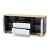 Reed 2 Door Wood Dining Room Sideboard Oak/Gray - Baxton Studio