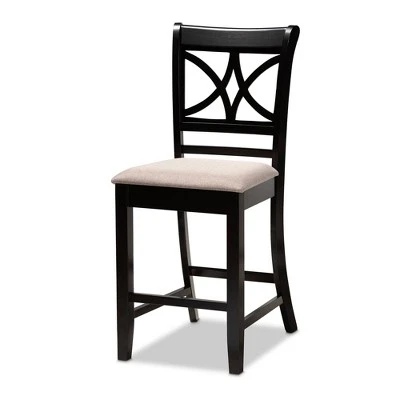 5pc Chandler Pub Dining Set Sand/Espresso - Baxton Studio 3 5pc Chandler Pub Dining Set Sand/Espresso - Baxton Studio