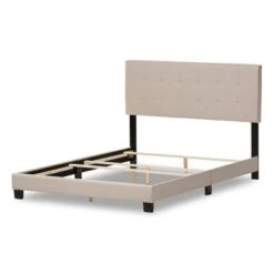 King Brookfield Modern And Contemporary Fabric Upholstered Grid Tufting Bed Beige - Baxton Studio -Home Furniture Shop-Baxton Studio GUEST eb59c2b8 e18f 49d0 ac4a cd243a302cdd