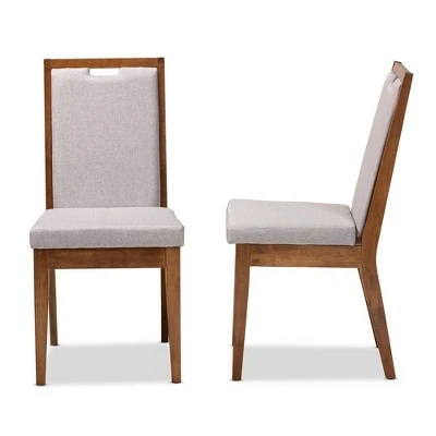 2pc Octavia Wood Dining Chair Set - Baxton Studio 4 2pc Octavia Wood Dining Chair Set - Baxton Studio - Image 2